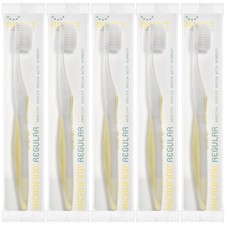 NIMBUS Extra Soft Toothbrushes (Regular Size Head) 5 Pack YELLOW Colors picture