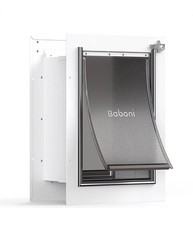 Baboni Pet Door for Wall, Steel Frame and Telescoping Tunnel, Aluminum Lock picture