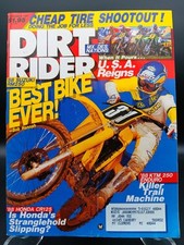 DIRT RIDER December 1987 MAGAZINE New RM250 is Hannah's Pick CR125J KTM Enduro  picture