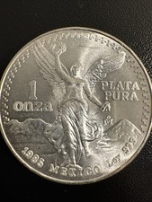 1985 Mexico Mexican Libertad 1 Troy Oz (Onza) .999 Fine Silver BU Coin picture