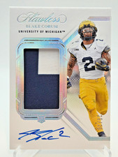 2024 Panini Flawless Blake Corum Rookie Patch Hard Auto 25/25 BOOKEND Michigan picture