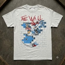 Vintage 1987-88 Pink Floyd The Wall Tour Concert T Shirt Roger Waters Rock V9 picture