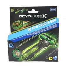 Beyblade X Bite Croc 2-60Q Deluxe String Launcher + Custom Grip Set - NEW picture