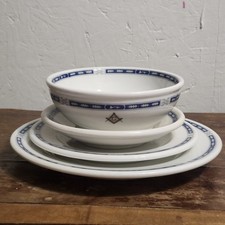 Vintage Syracuse China Masonic Temple Fort Smith Arkansas 4pc Place Setting Set picture