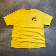 Vintage Waikiki Beach Hawaii Graphic T-Shirt Mens Large Yellow Made in USA 90s picture
