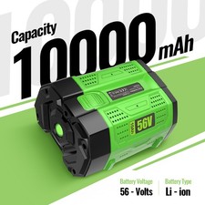 NEW 56V Max 10000mAh Lithium Battery For EGO 56V 10Ah BA1400T BA2800 BA4200T picture