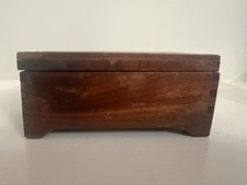 Antique Vintage Dollhouse 1:12 Wood Blanket Hope Chest Box Jointed Hinged Trunk picture