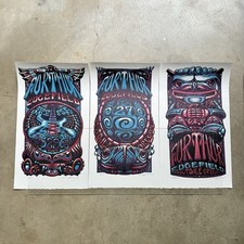 Furthur Edgefield OR 3 Panel Poster Set – Signed & Numbered by AJ Masthay (2012) picture