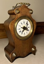 Rare German French Pendulette Desk Dresser Boudoir Alarm Mantel Table Clock D.H. picture