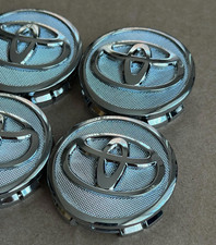 4x TOYOTA WHEEL RIM RIMS CENTER HUB CAP CAPS CHROME LOGO 57MM PRIUS COROLLA picture