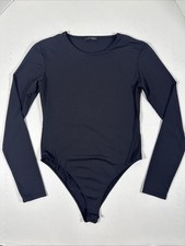 Zara Women’s Black Long Sleeved Bodysuit Size Small picture