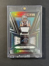 2023 Panini Obsidian Trifecta Swatches Bryce Young RC Patch /25 Laundry Tag 🔥 picture