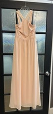 Lulus blush chiffon long maxi dress strappy sleeveless formal size M picture