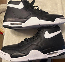 Nike Air Flight 89 Mid Top Lace-Up Men’s Leather Sneaker Black/White picture