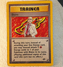 Pokemon TCG Blaine 17/132 Gym Challenge English Rare Regular Unlimited Trainer picture