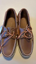 Island Surf Co. Brown Leather Boat Shoes Men's Size 9 picture