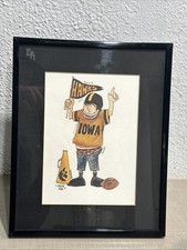  Vintage Iowa Hawkeyes Football Print “Hawk Fan”by John Holladay   picture