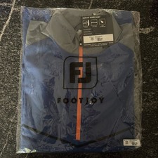 Men’s Footjoy Size Large Zephyr Windshirt Longsleeve, Indigo/Basalt picture