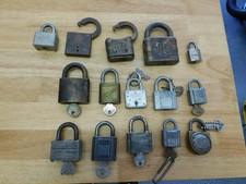Vintage Padlock Lot Of 15 Total Yale USN Shurloc Master Chicago picture
