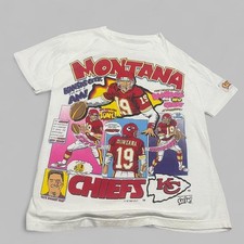 Remake 90’s 1993 NFL Kansas City Chiefs Joe Montana T shirt Unisex HN6532 picture