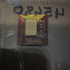 PAMP Suisse 1g Gold Bar 0.9999 Fine Au Diwali Festival of Lights picture