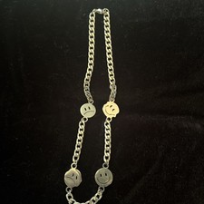 Happy/Sad KillJoy Club smile Polished Stainless Steel Cuba Style Chain picture