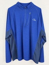 L.L.Bean Men’s XXL Performance 1/4 Zip Pullover Blue S.Cafe Mesh Running picture