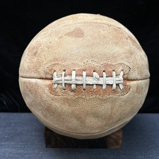 Antique Lace Up ‘Official Interscholastic’ Leather Basketball picture
