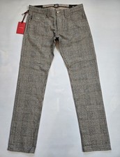 TRAMAROSSA MICHELANGELO REGULAR FIT 5 POCKET WOOL MEN'S SAND CHECK JEANS SIZE 34 picture