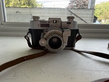 Kodak 35 Vintage Rangefinder Camera Silver with Leather Strap picture