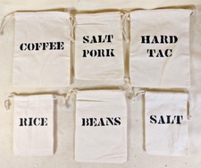 Civil War Ration Bags For US or CSA Soldiers Poke, Haversack, Knapsack - 6 bags picture