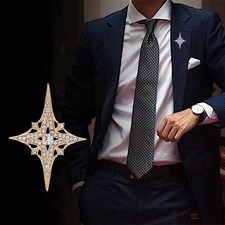 Rhinestone Star Brooch for Men Women – Crystal Lapel Pin Badge Gift picture