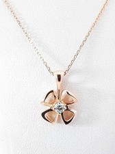Bvlgari Fiorever Diamond & 18 Rose Gold Pendant Chain 4.2g 18 Inch Fw0726wpxdu picture