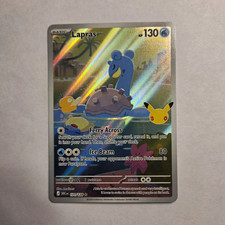 Pokemon Lapras 131/128 Illustration Rare Full Art Holo 30th Celebration picture
