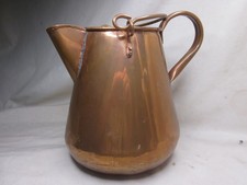 vintage antique copper jug large pitcher handled watering can picture