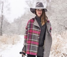 154 NWT Boden Reversible Zoe Coat Jacket S Plaid Oversized picture