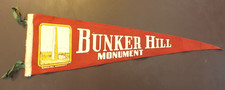 VINTAGE 1940s BUNKER HILL MONUMENT BOSTON MASSACHUSETTS PENNANT banner picture