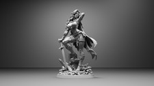 Fantasy Female Elf Warrior Pinup Figure Miniature d&d Tabletop RPGs 32mm picture