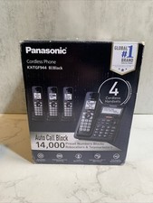 Panasonic Cordless Phones with Advanced Call Block KX-TGF944 Black 4pk with Base picture