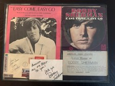 Vintage Bobby Sherman Signed Display Shadow Box Easy Come Easy Go Record 1970 picture