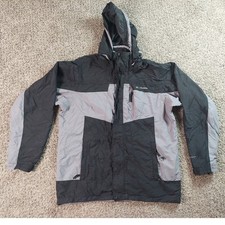 Columbia Interchange Jacket Medium Black Grey Mens Outdoor Omni-Tech WM7035 picture