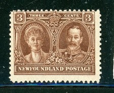 NEWFOUNDLAND 147 SG166a MH 1928-29 3c Queen Mary & KGV CV$3 picture