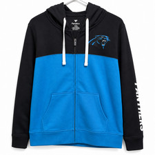 Fanatics Carolina Panthers Full Zip Hoodie Women’s Medium Blue Black NFL picture