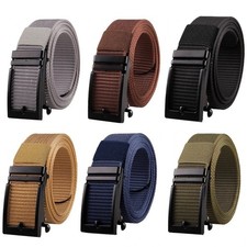 Men's Tactical Nylon Belt Alloy Buckle Canvas Outdoor Training Ratchet Belt picture