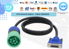 New Nexiq 9-Pin Deutsch Adapter - 1 Meter NQ493128 (OEM Part) picture