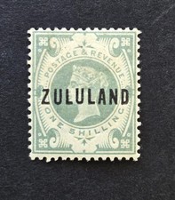 Zululand Sc # 10. 1 S dull green 1888-93, MH VF, lot # 44ZU8 picture