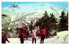 Postcard:  SKIERS AT MOUNTAIN SUMMIT picture