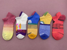 5 pairs/Set Bombas Women's Solid Honeycomb Ankle socks - Size Medium 8-10.5 picture