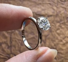 1.20CT Round-Cut Natural Diamond Solitaire Style Engagement Ring 14K White Gold picture