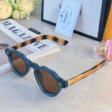 Prada Retro Round Sunglasses Acetate Frame Fashion UV Protection Shades Unisex picture